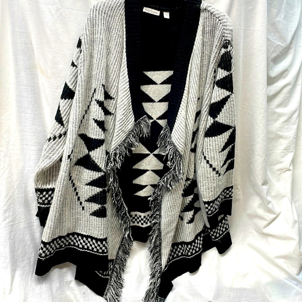 Nitrogen sweater open front long Cardigan ladies sz 3x
